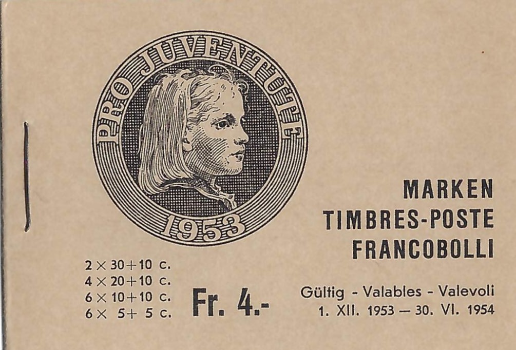 Pro Juventute Markenheft 1953