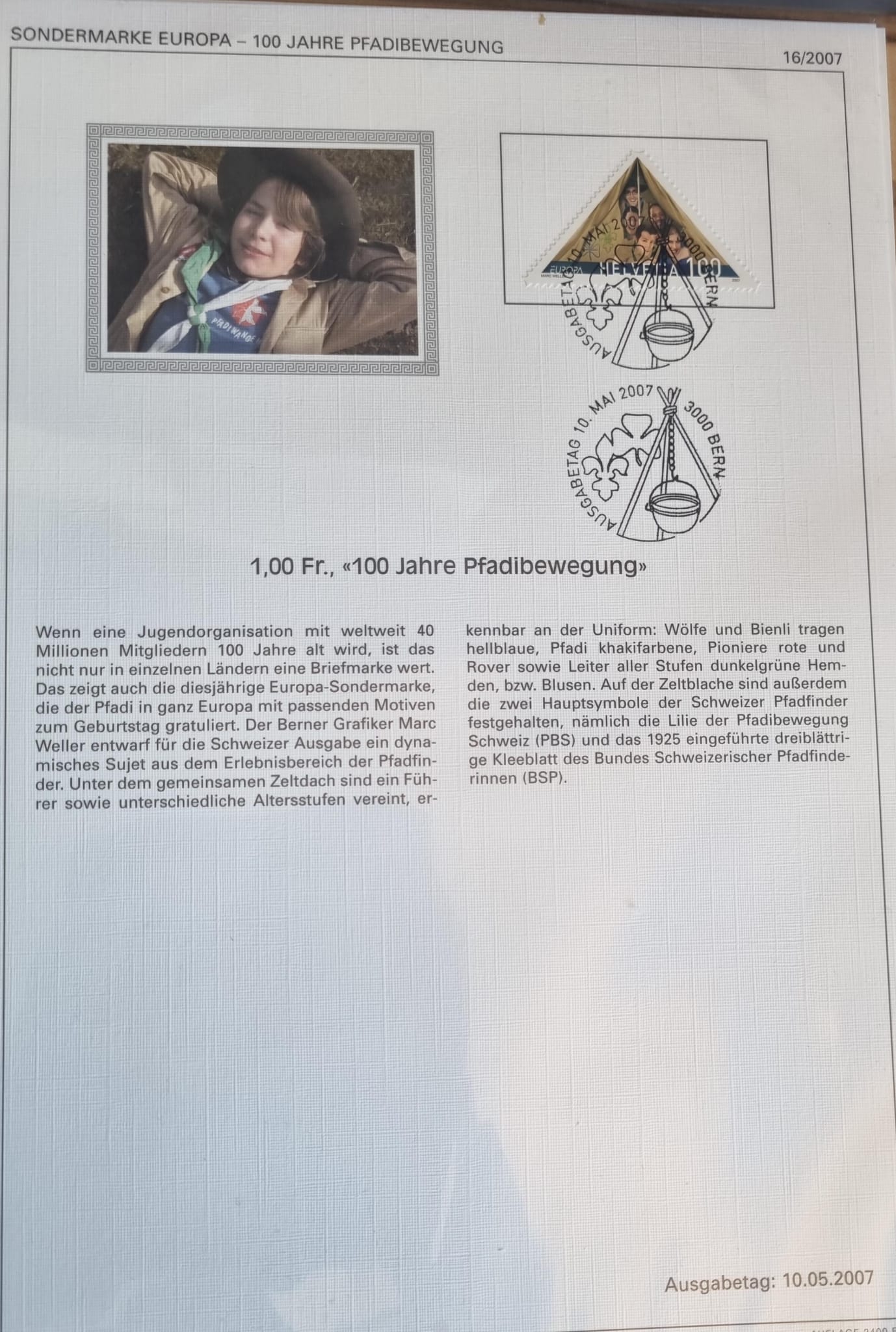 Pfadiblock Europa Text