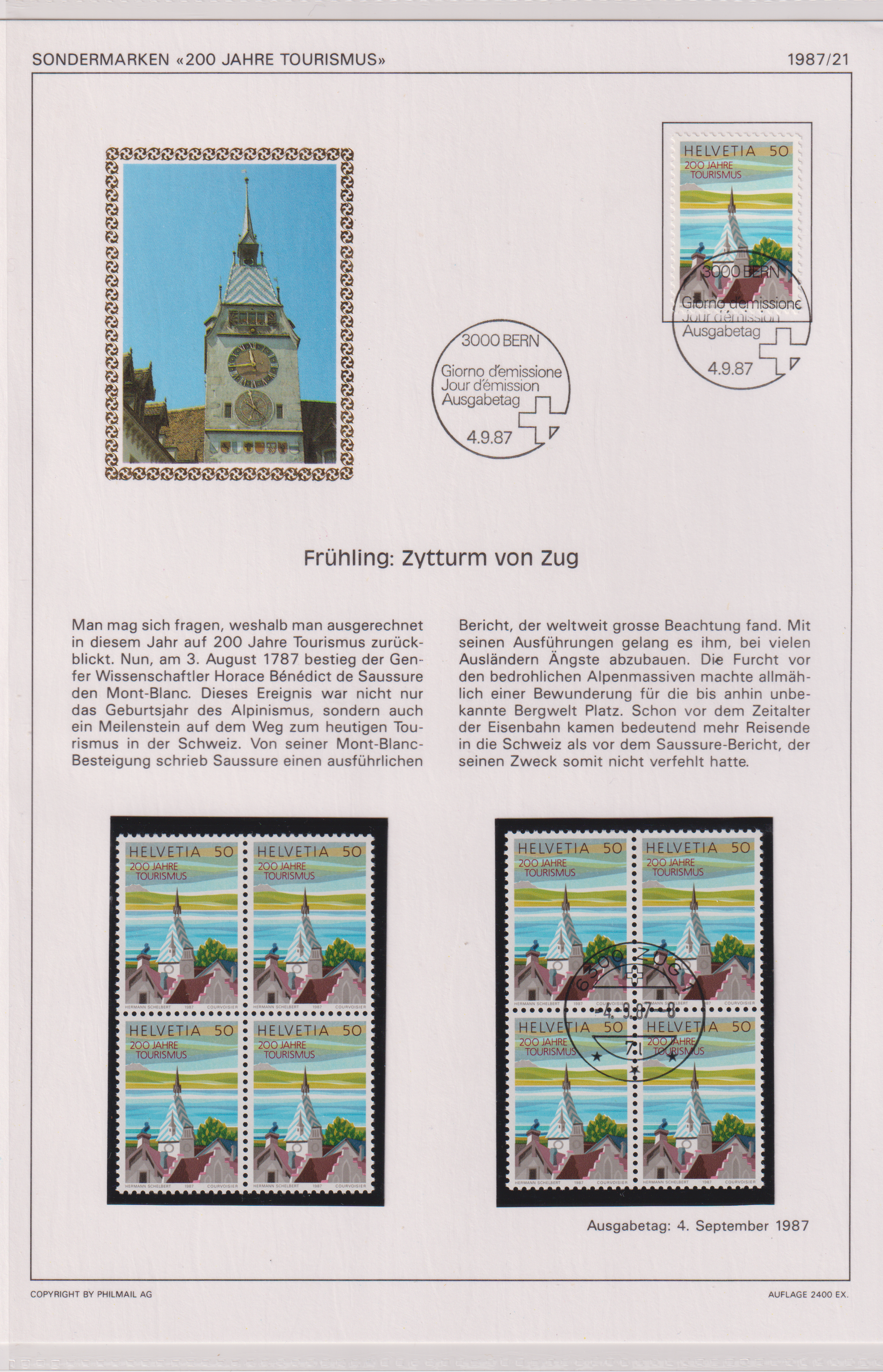 200 Jahre Zug Tourismus